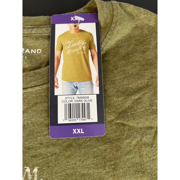 Lucky Brand Men's Lightweight Short Sleeve Graphic T-Shirt Size XXL Olive NEW - Picture 3 of 5